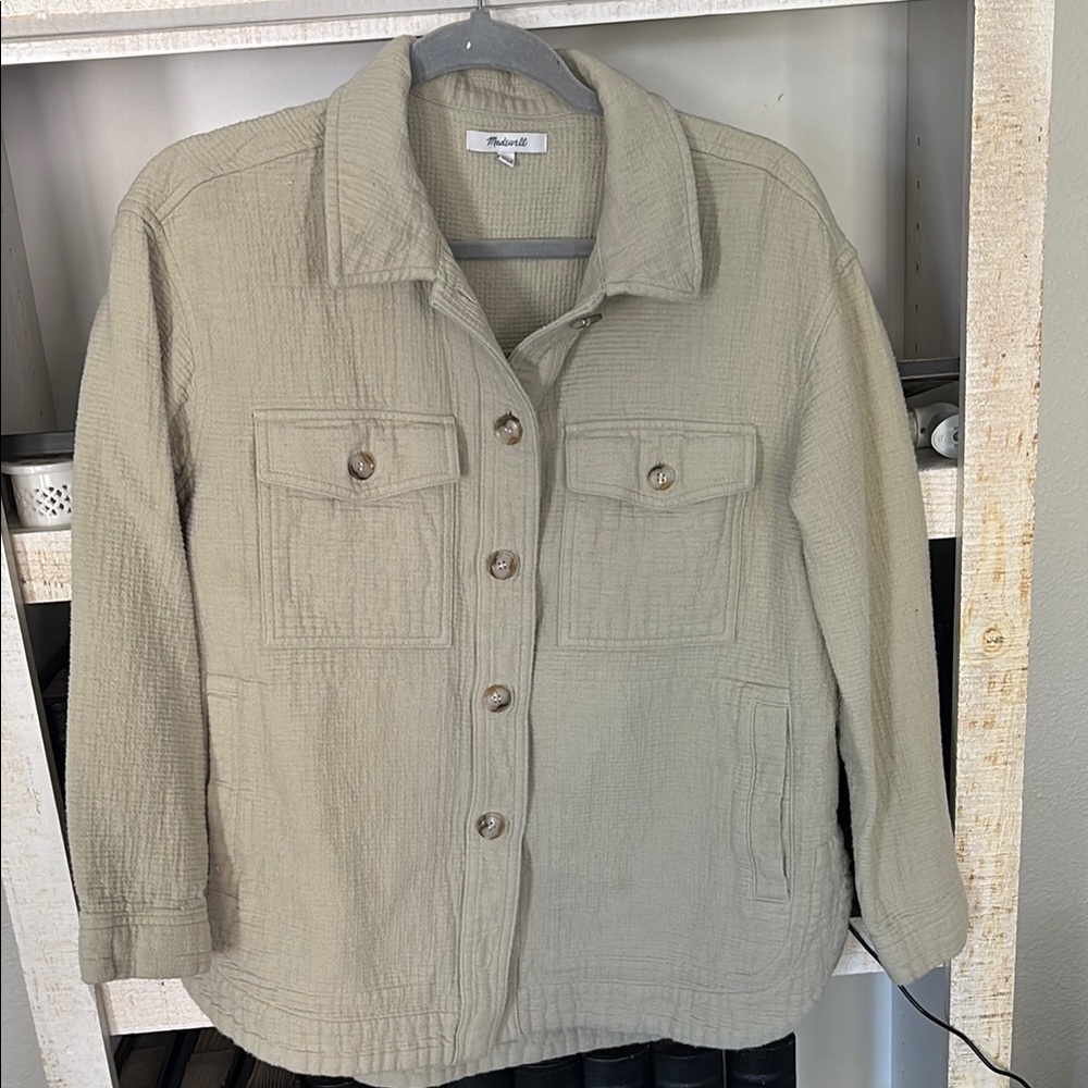 Madewell Textured Button-Up Linen Jacket
